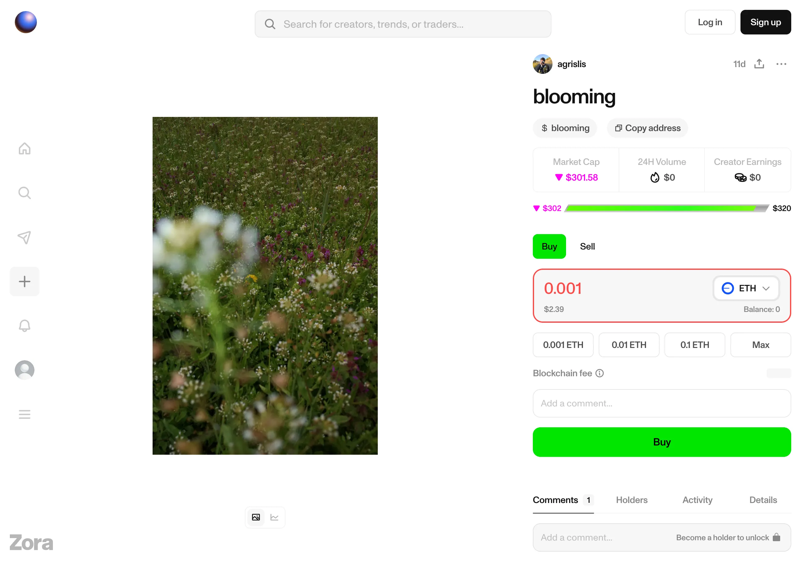 A coin page — free to see, valuable to own.